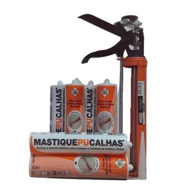 Imagem de Mastique PU Calhas Original (kit C/ 6 Tubos + Aplicador) - Mastique Lt