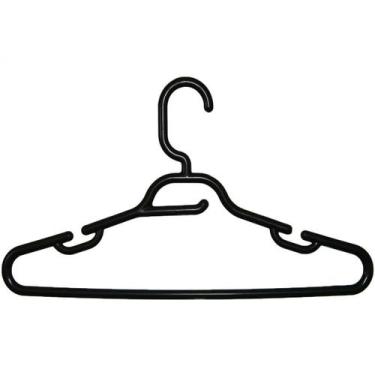 Imagem de 25 Cabides com Cava para Vestidos Alçinhas Regata Preto Lojas Closet G