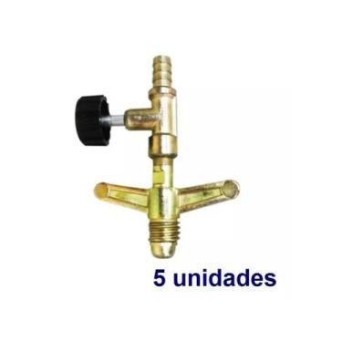 Imagem de Registro Regulador De Gás Alta Pressão P13 Botijão 5 pçs (02C1) - JW