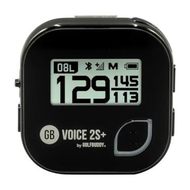 Imagem de GOLFBUDDY Voice 2S + Telêmetro GPS falante, Clip on Hat Golf Navigation, modo inclinado ligado/desligado, 18 horas de vida útil da bateria, medição de distância de arremesso, pré-carregado com 40.000