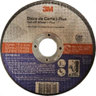 Imagem de Disco Corte Ferro 3M - 4.1/2''X1/8''X7/8'' - 2 Telas 3Mm