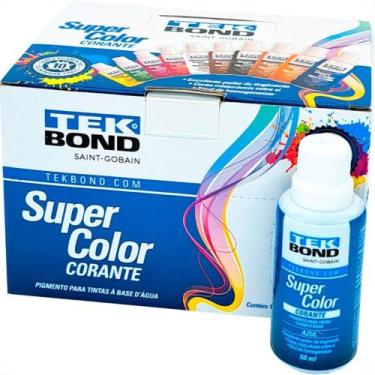 Imagem de Corante Para Tinta Tekbond Azul (50Ml) - Kit C/12 Pecas