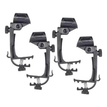 Imagem de 4 Suportes Microfone Para Bateria E Percussão Tipo Clamp - Smart