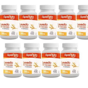 Imagem de 9X Levedo De Cerveja 500mg 400 Comprimidos - ApisNutri