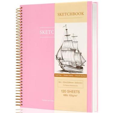 Imagem de Caderno de Esboços Yoment - Capa Dura 9x12" - 120 Folhas 100g/m² - Esp