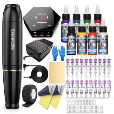 Imagem de Kit de Pistola de Tatuagem Wormhole WTK070 com Caneta e Suprimentos