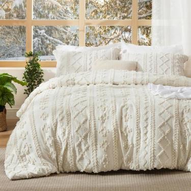 Imagem de Conjunto de Edredom Bedsure King Size Bege - Estilo Boho com 3 Peças