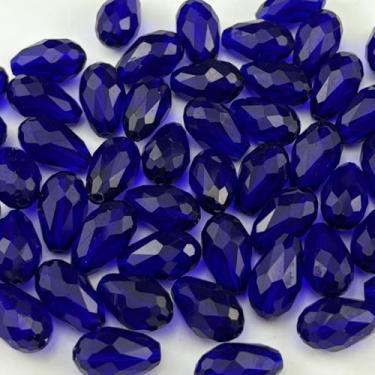 Imagem de YUEXIGO 200 peças de contas de cristal de gota de 3 x 5 mm para fabricação de joias, contas espaçadoras de vidro em forma de gota com furo vertical facetado para sinos de vento, pulseira, brinco