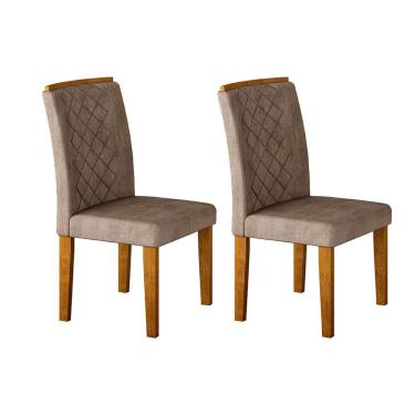 Imagem de Cadeira Rufato Jade Mdf Imbuia (2 Unidades) Imbuia/Choco