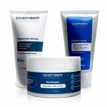 Imagem de Kit Creme Anti Estrias + Esfoliante + Gel Redutor Cicatribem