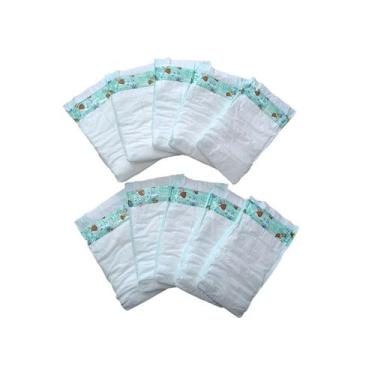 Imagem de Kit 10 Fraldas Descartáveis Boneca Bebê Mamãe Reborn