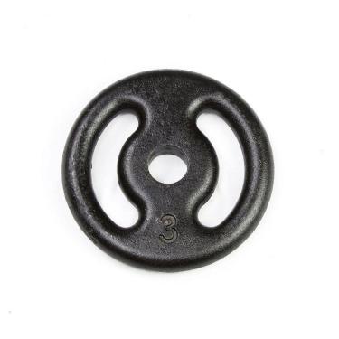 Imagem de Anilha 03kg Vazada De Ferro Pintado Peso Musculação Academia JFIT