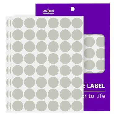 Imagem de PARLAIM Etiquetas adesivas de ponto de código de cor de 2,5 cm, adesivos de círculo cinza, etiquetas de pontos redondos para marcação de escritório em casa, organização, 720 peças (cinza)