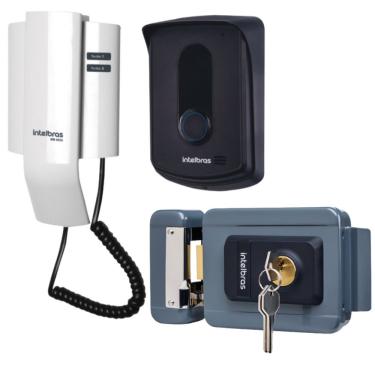 Imagem de Kit 1 Porteiro Interfone Ipr8010 + 1 Fechadura Fx1500 Cinza Intelbras Ipr 8010 Fx 1500