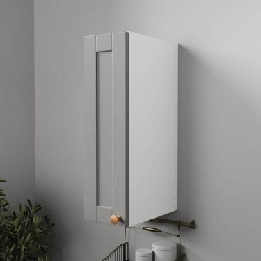 Imagem de Armário Aéreo 1 Porta 20cm Arizona Cabecasa Madeiramadeira Branco/Cinza