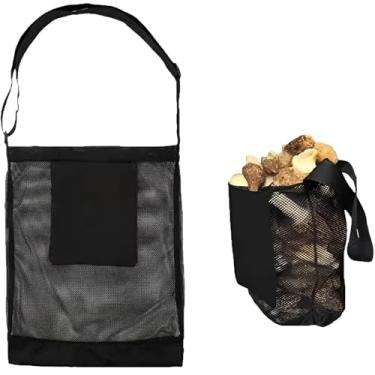 Imagem de Rrlihjgu Saco Para Colher Cogumelos - Bolsa de Rede para Colheita com Alça Ajustável - Bolsa Portátil Dobrável Para Recolha Armazenamento Jardim Pomar Quinta Selva Fruta