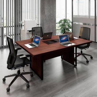 Imagem de Mesa de Reunião 1,80m p/ 4 Pessoas com Caixa de Tomadas F5 - F5 Office