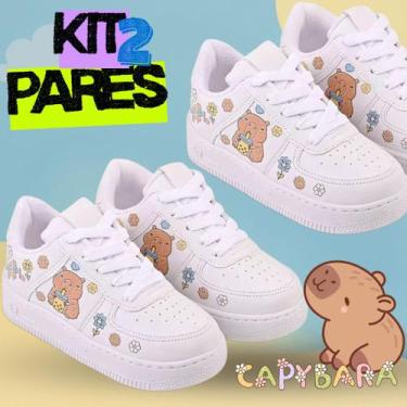 Imagem de Kit 2 Tênis Infantis Stitch Capivara  Conforto, Estilo e Diversão para