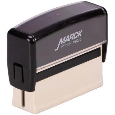 Imagem de Carimbo Manual MARCK Assinatura 15X70MM Preto - Carbrink