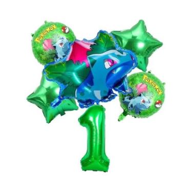 Imagem de Conjunto De Balões De Aniversário Pokémon Pikachu Squirtle Charmander 