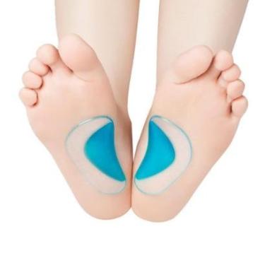 Imagem de PALMILHA GEL SILICONE UNISSEX MASSAGEADORA CURVA DO PÉ 3/4-Unissex