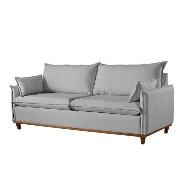 Imagem de Sofá 5 Lugares Living M-168 Veludo Martins Cinza