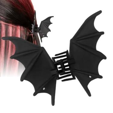 Imagem de Clipes de garra góticos - Clipes de cabelo de morcego assustadores para mulheres | Presilhas assustadoras punk acessórios para festas diárias baile de máscaras carnaval cosplay ocasiões especiais