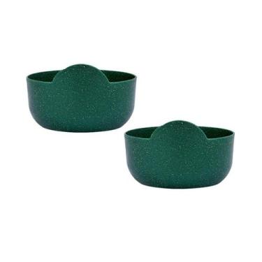 Imagem de Kit 2 Super Bowl Fibra Madeira Green Colors Verde 475Ml - Bb Store