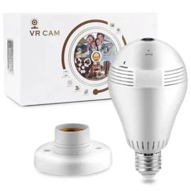 Imagem de Lâmpada LED Com Câmera IP 360º V380 V9c Panorâmica, Com Infravermelho