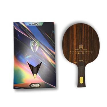 Imagem de Loki K9 Raquete Clássica de Tênis de Mesa Ofensiva, 7 Camadas de Madeira com 2 Camadas de Carbono, Cabo FL, 150x260mm, 85-95g