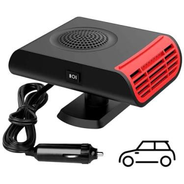 Imagem de Aquecedor de carro, aquecedor portátil de 12 V para carro, descongelador e desembaçador de aquecimento rápido rotativo de 360° para isqueiros de carros, caminhões, trailers e trailers, presentes de