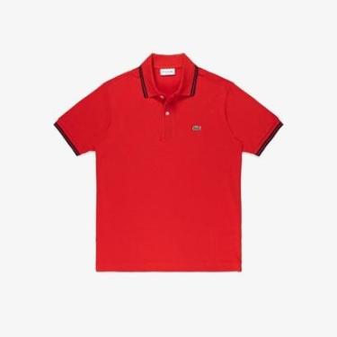 Imagem de Camisa Polo Lacoste Classic Fit em Piqué de Algodão com Detalhes Listrados Masculina-Masculino