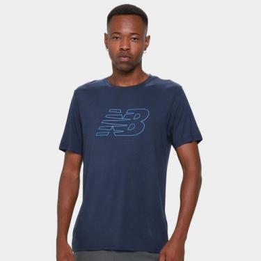 Imagem de Camiseta New Balance Athletics Graphic Masculina, Marinho, GG