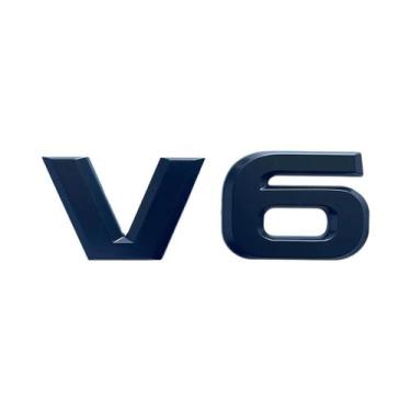 Imagem de Adesivo Decorativo De Metal V6 Para Carro, Logotipo Para Carroceria, P