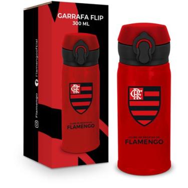 Imagem de Garrafa térmica flip 300ml times - flamengo - brasfoot