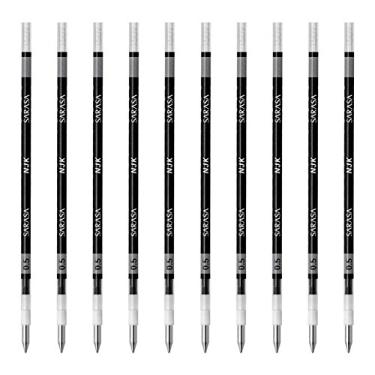 Imagem de Zebra BRNJK5BK Prefer Sarasa NJK-0.5 Refil de caneta esferográfica, preta, 10 peças
