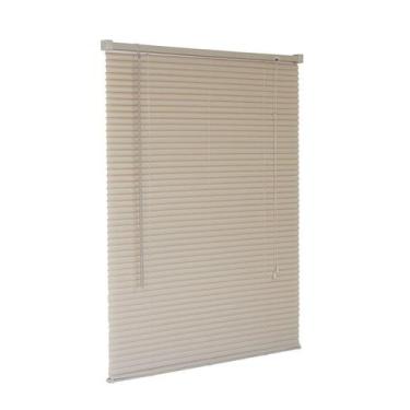 Imagem de Persiana Horizontal Pvc Creme 130 (L) X 160 (A) Cm Completa C/ Kit De