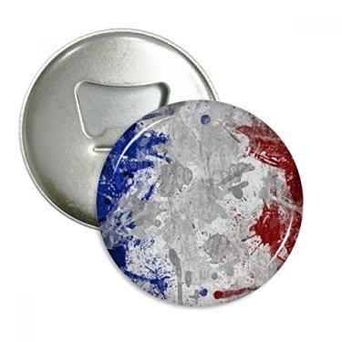 Imagem de Abridor de garrafas com bandeira da França e cultura da cidade do campo, emblema multifuncional