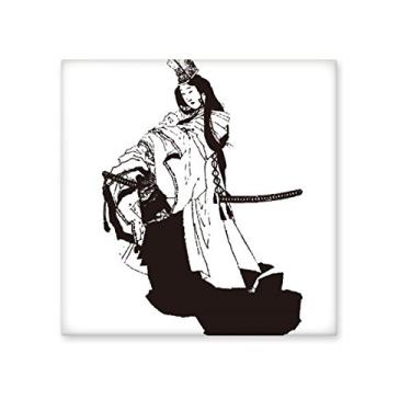 Imagem de Quimono feminino da cultura tradicional japonesa, espada, Samurai, desenho, desenho, arte, ilustração, estilo japonês, azulejos de cerâmica para decoração de banheiro, azulejos de parede