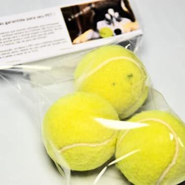 Imagem de Bolinha de Tênis Reciclada para Pets e Brincadeiras Pacote com 3 Unidades