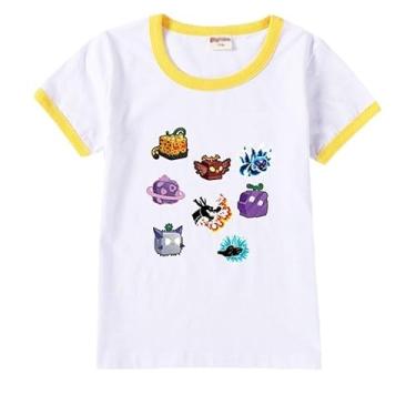 Imagem de Blox Fruits Kids Summer Camiseta de manga curta algodão para bebês meninos moda camisetas para meninas meninas roupas para adolescentes camisas chlid, B1, 14-15 Years