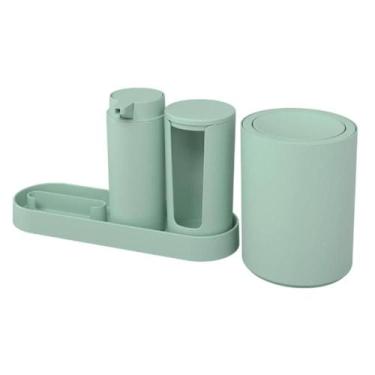 Imagem de Kit Para Banheiro Serene Verde Jade 4 Peças - Coza - Brinox