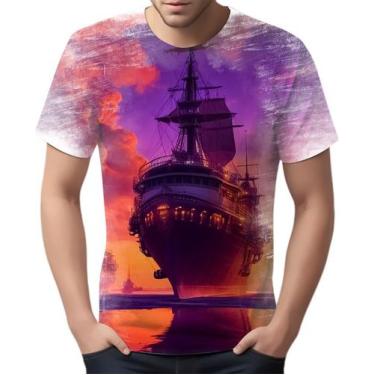 Imagem de Camiseta Camisa Estampada Steampunk Navio Embarcação Hd 6 - Enjoy Shop