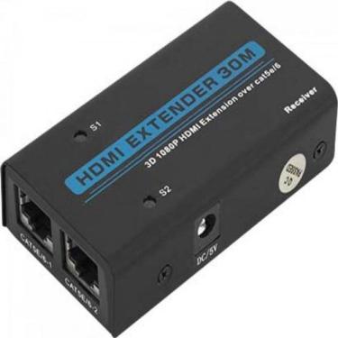 Imagem de Extensor de HDMI 1080P 3D com LAN RJ45 30M CB0332 Preto Rontek
