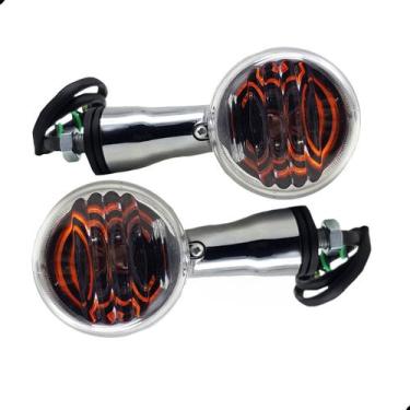 Imagem de Par Pisca Dianteiro GVS INTRUDER 125 Cromado Lente Cristal