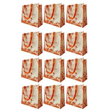 Imagem de Bolsa Ecobag Ecologica Sacola de Ombro Retornavel Kit 12 Unidades Reut