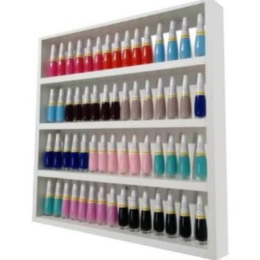 Imagem de Expositor De Esmaltes Branco Tx Com Fundo Em Mdf - Montalar, Mdf, Bran