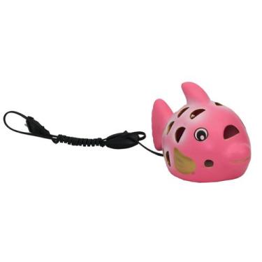 Imagem de Luminaria artesanal retrô cerâmica Peixe Rosa - CM GLASS - CLEIDE O. M