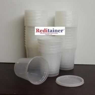 Imagem de Reditainer 60 ml Recipientes de alimentos Deli com tampas – Pacote com 30 – Armazenamento de alimentos