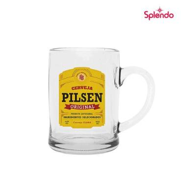 Imagem de Copo Caneca Cerveja Chopp Bebida Vidro Cervejeiro Premium - Splendo